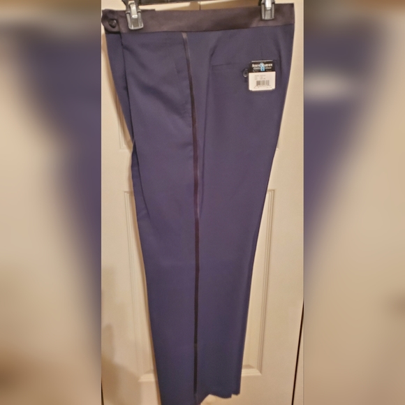 Steve Harvey Bentley Men Tuxedo Pants Size 42 Blue New